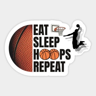 Eat Sleep Hoops Repeat Sticker